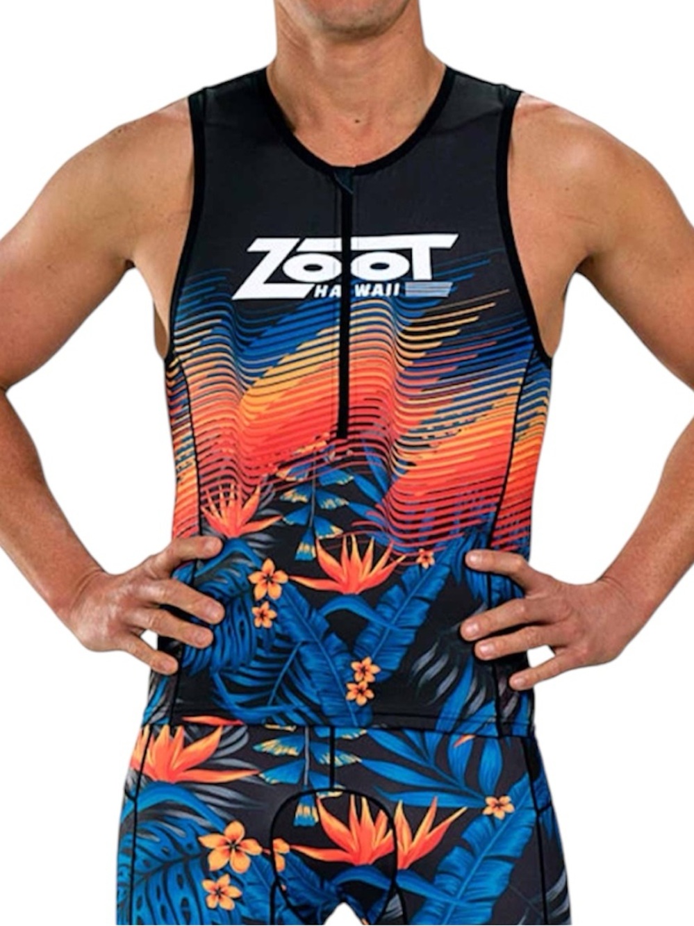 ZOOT SPORTS MEN LTD TRI KIT MATCHING SET SLEEVELESS TOP SHORT TROPICAL SUN SZ XL
